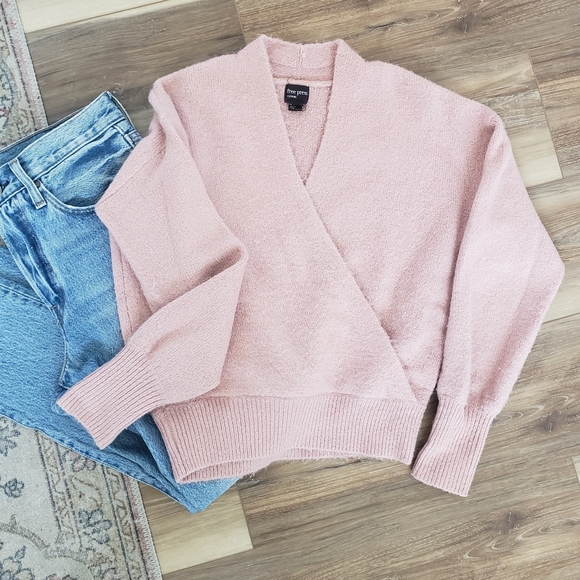 Free Press Wrap Pink Sweater - Picture 1 of 3